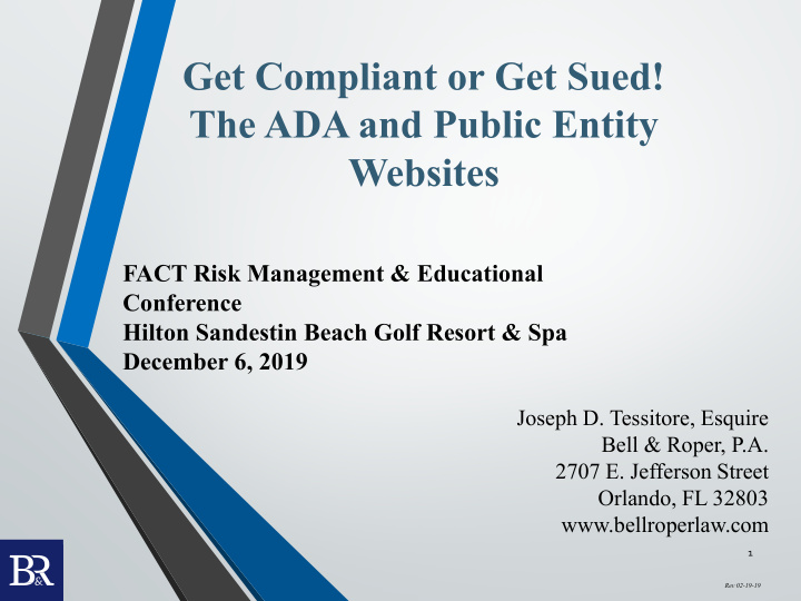 get compliant or get sued the ada and public entity