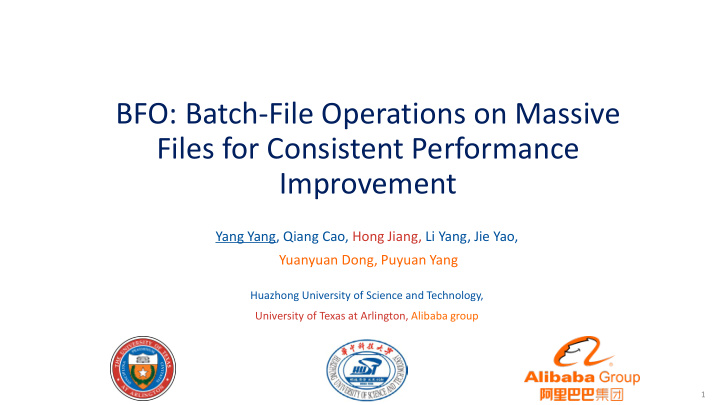 bfo batch file operations on massive files for consistent