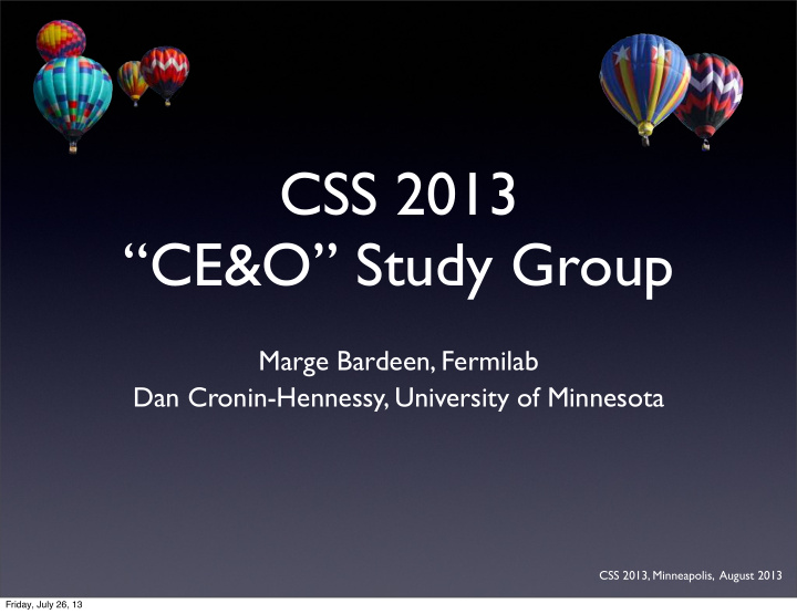 css 2013 ce o study group