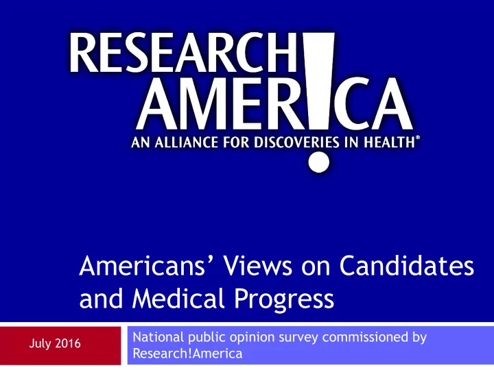 americans views on candidates