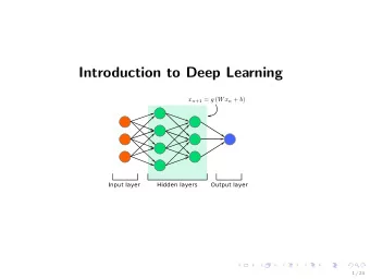 Introduction to Deep Learning  1 / 24  Is it a question? Given training data with categories A (