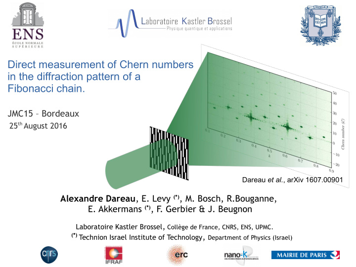 direct measurement of chern numbers in the diffraction