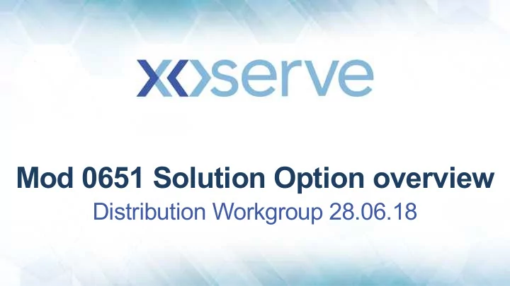 mod 0651 solution option overview
