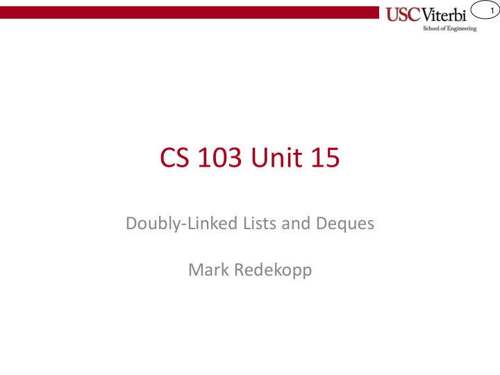 cs 103 unit 15