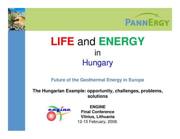 life and energy