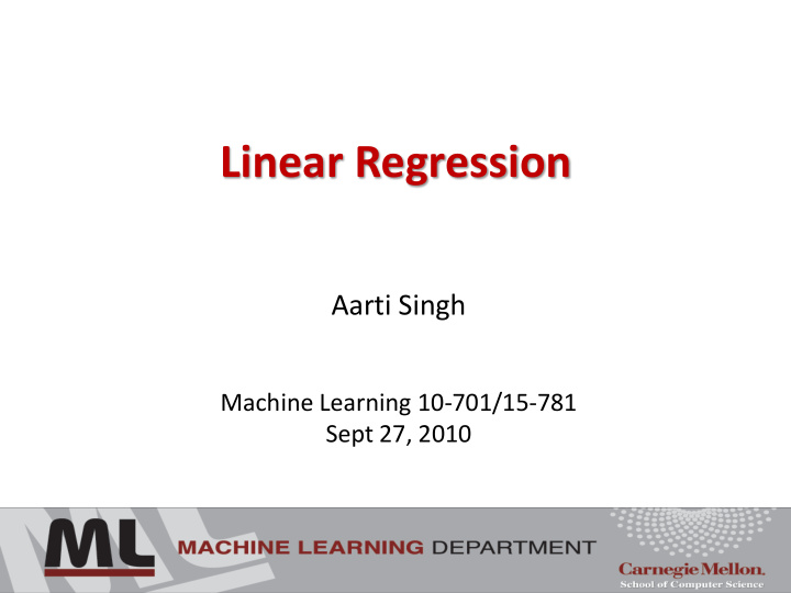 linear regression