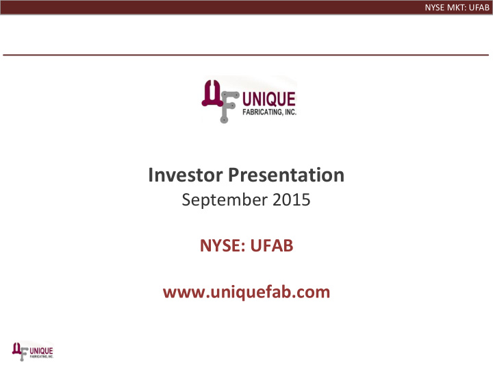 investor presentation