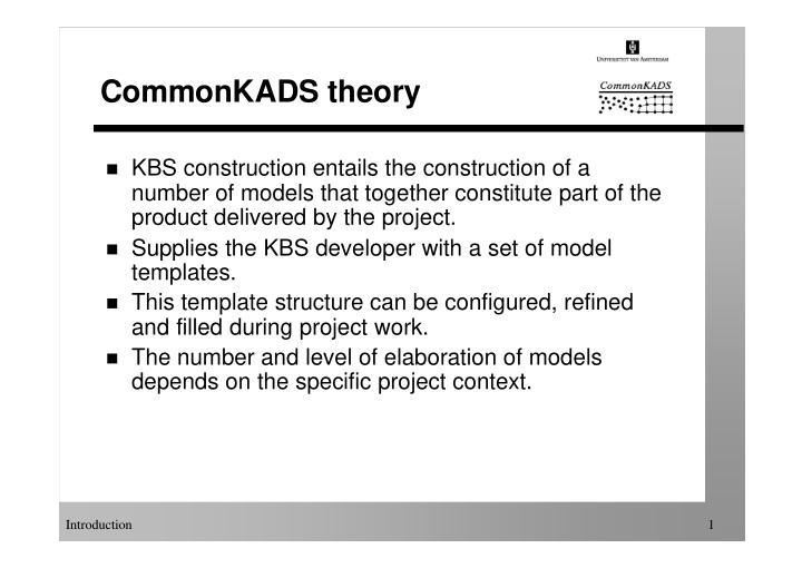 commonkads theory