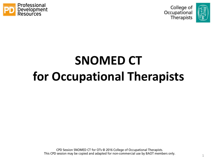 for occupational therapists