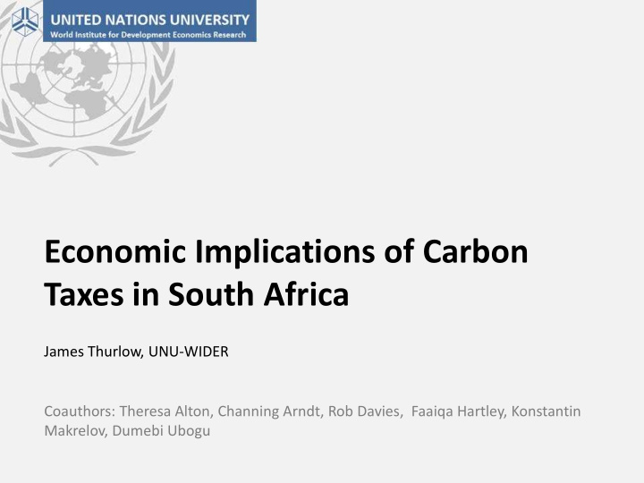 economic implications of carbon taxes in south africa