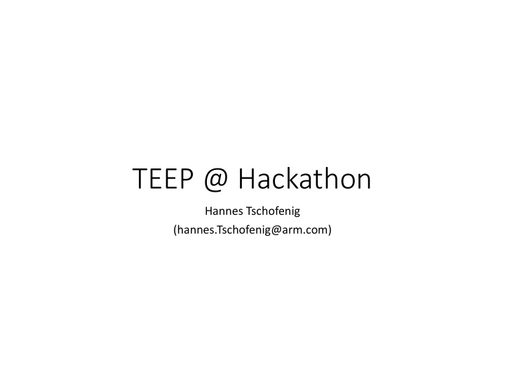 teep hackathon