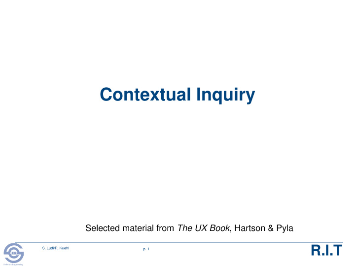 contextual inquiry