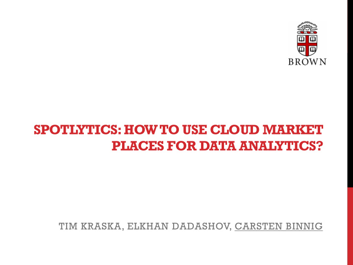 spotlytics how to use cloud market