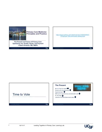 Time to Vote  EHR use for asynchronous and telehealth visits  PC Shortage  Collection of Social