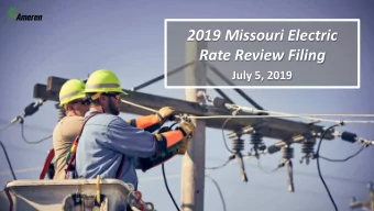 2019 Missouri Electric  Rate Review Filing  July 5, 2019  Cautionary Statements  Forward-looking