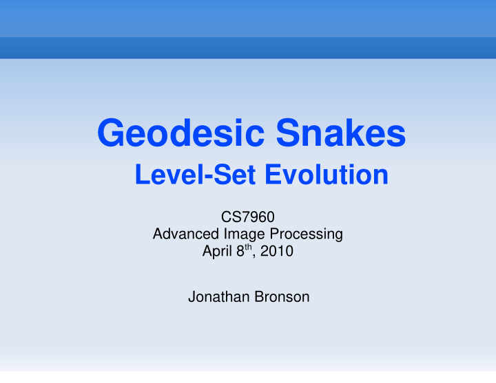 geodesic snakes