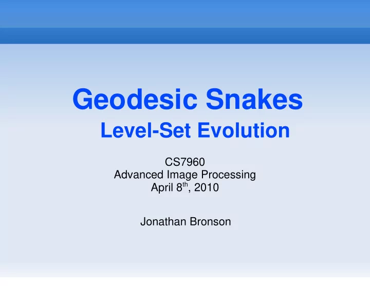 geodesic snakes