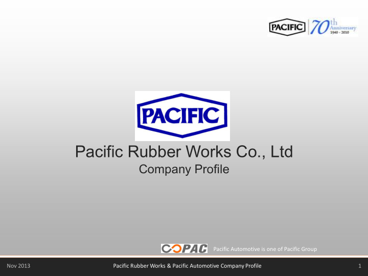 pacific rubber works co ltd