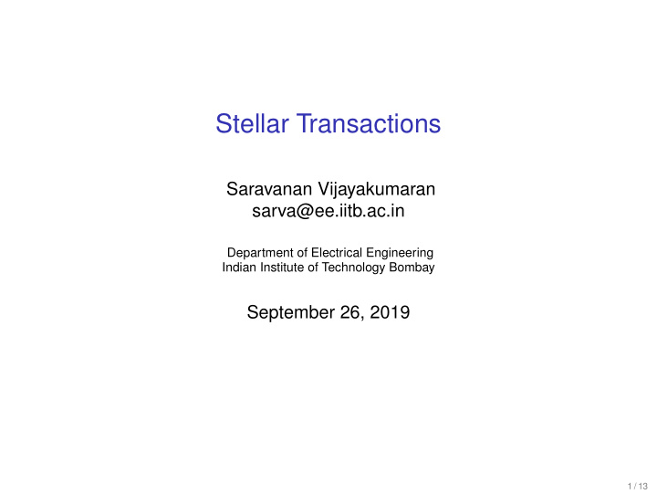 stellar transactions