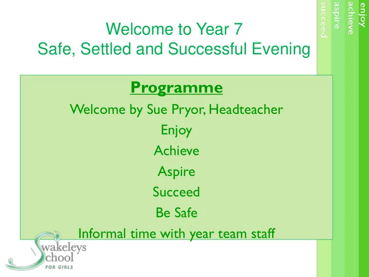 welcome to year 7