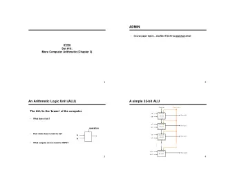 ADMIN  Course paper topics  due Mon Feb 26 via plain text email    IC220  Set #10:  More