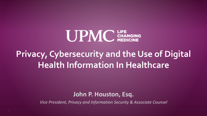 privacy cybersecurity and the use of digital health