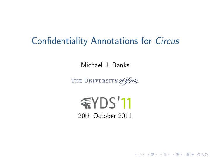 confidentiality annotations for circus