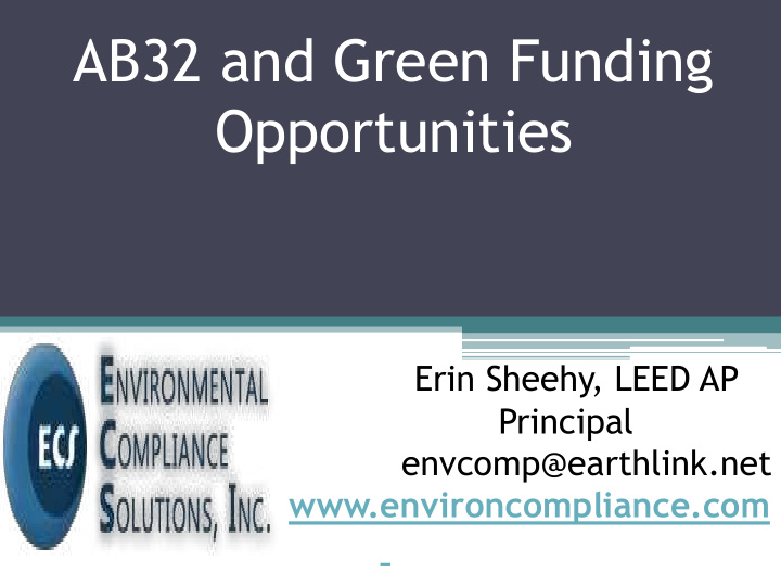 ab32 and green funding