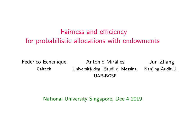 fairness and efficiency for probabilistic allocations