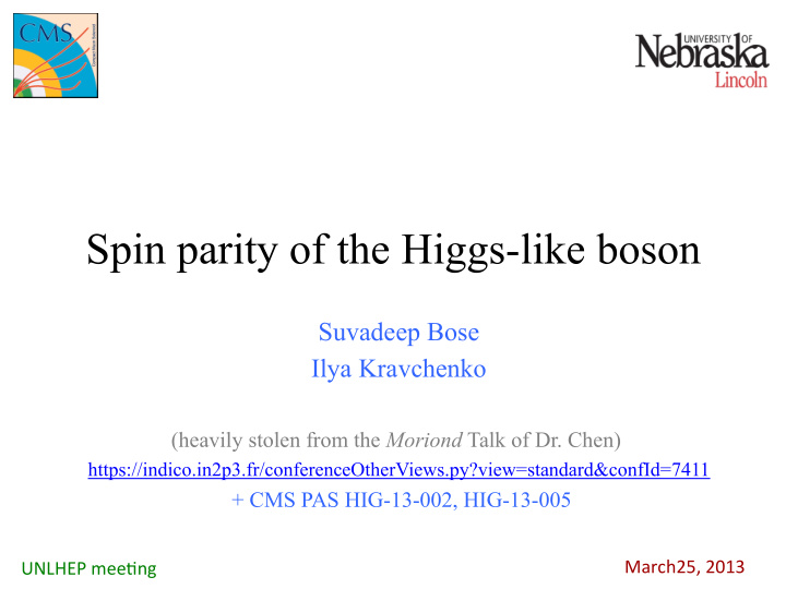 spin parity of the higgs like boson