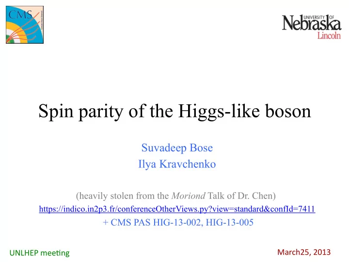 spin parity of the higgs like boson