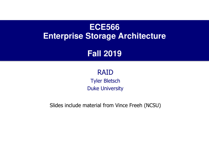 enterprise storage architecture