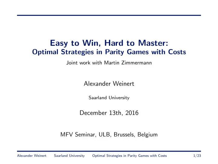 easy to win hard to master