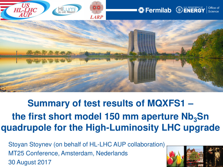 summary of test results of mqxfs1