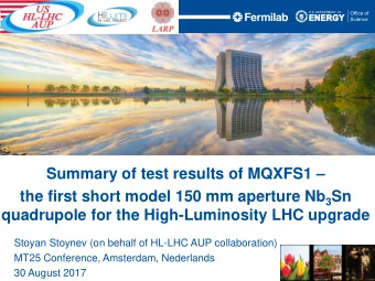 Summary of test results of MQXFS1  the first short model 150 mm aperture Nb 3 Sn  quadrupole for