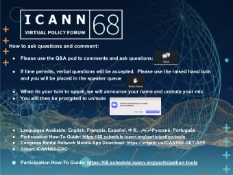 How to ask questions and comment:    Please use the Q&amp;A pod to comments and ask questions: