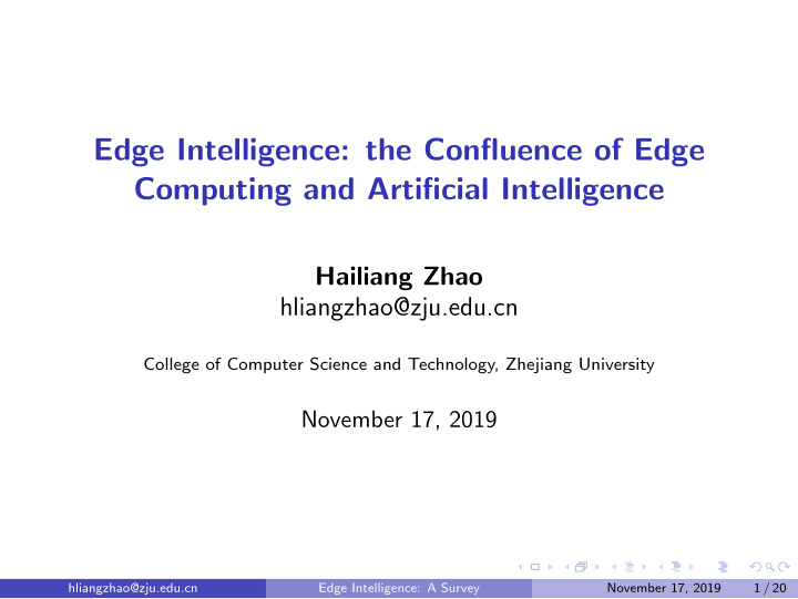 edge intelligence the confluence of edge computing and