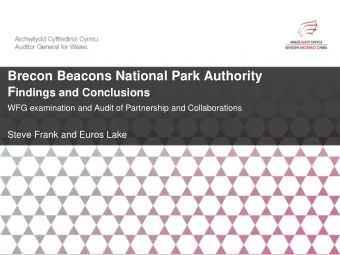 Brecon Beacons National Park Authority F indings and Conclusions  WFG examination and Audit of