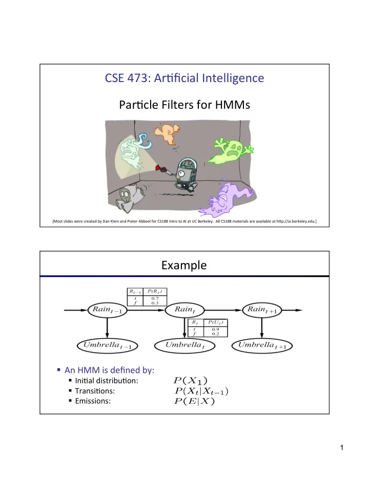 cse 473 ar ficial intelligence