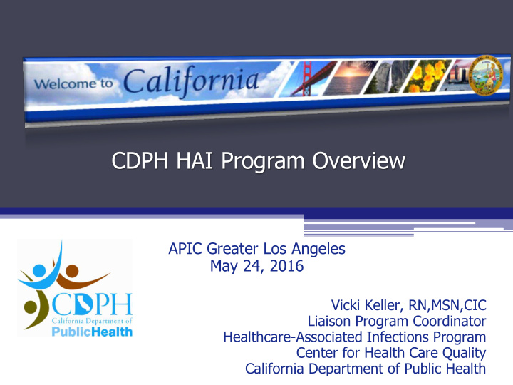 cdph hai program overview