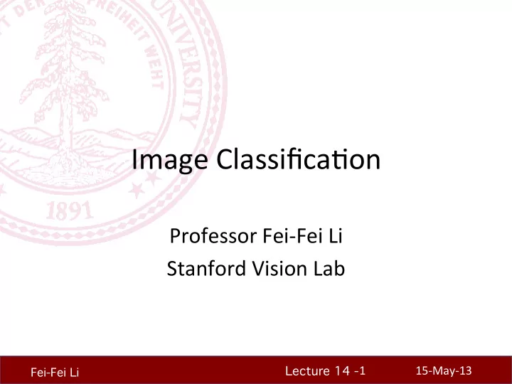 image classifica on