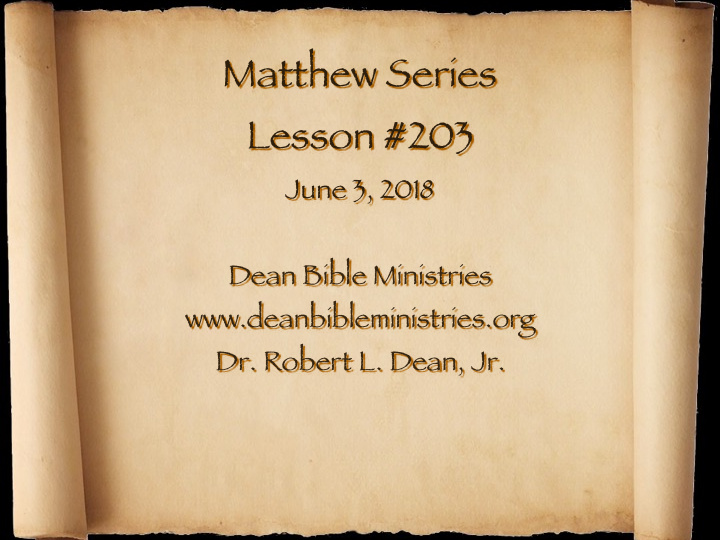 matthew series lesson 203