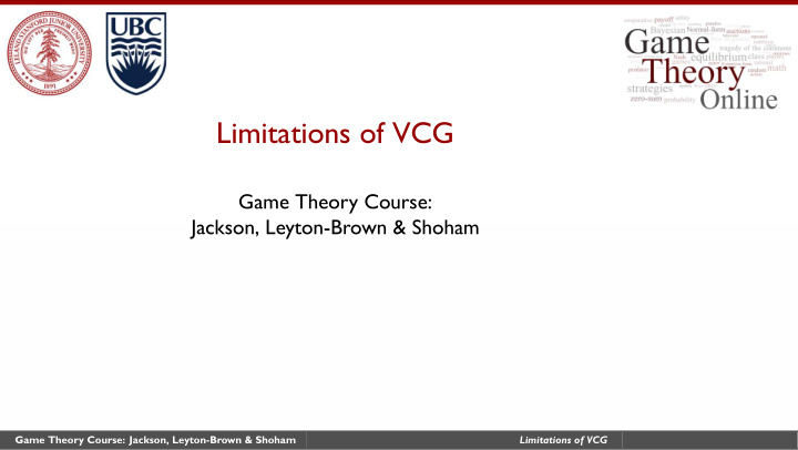 limitations of vcg