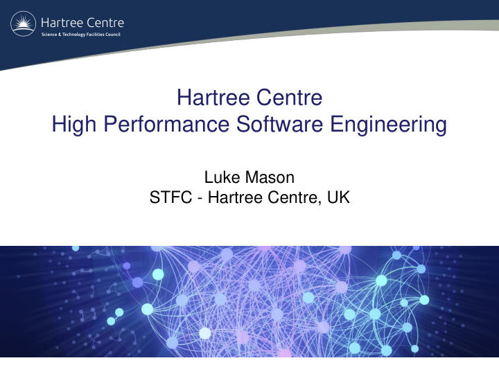 hartree centre high performance software engineering