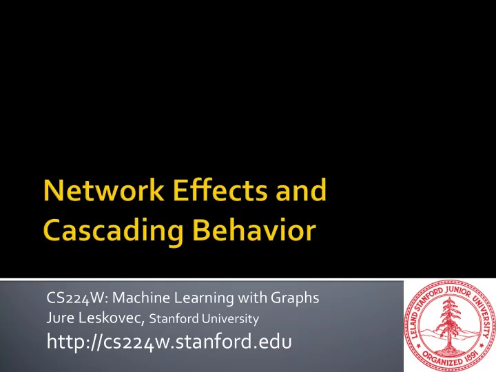 http cs224w stanford edu spreading through examples