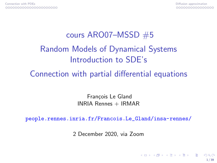 cours aro07 mssd 5 random models of dynamical systems