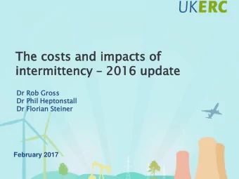 Click to add title  The  he cos  osts  ts and  nd impa  mpact  cts  s of  of  int  ntermitt