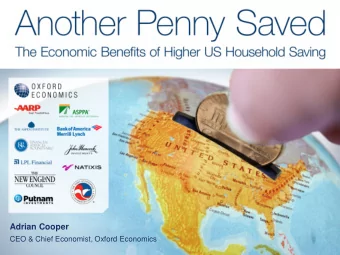 Adrian Cooper  CEO &amp; Chief Economist, Oxford Economics  The savings challenge  Key research