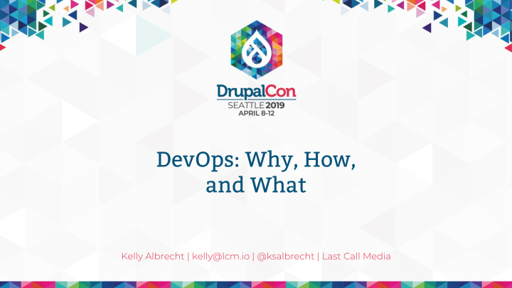 devops why how title slide and what