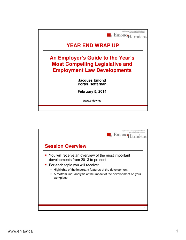 year end wrap up an employer s guide to the year s a e l
